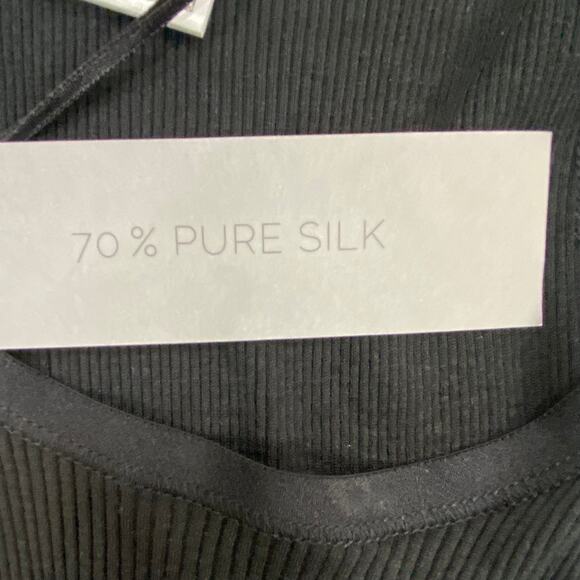 Femme Seven Barcelona Lace Trim Longline Layering Tank Top Black #FS14 Small S - Picture 5 of 9